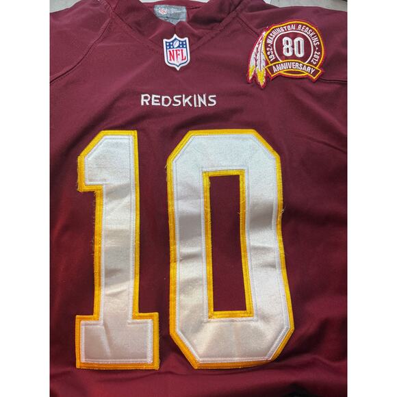 NFL Nike Washington Team 80th Anniversary Maroon Jersey Griffin III #10 XL - Picture 2 of 8